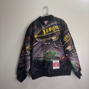 Supreme Mitchell & Ness Stadium Satin Varsity Jacket Size XL